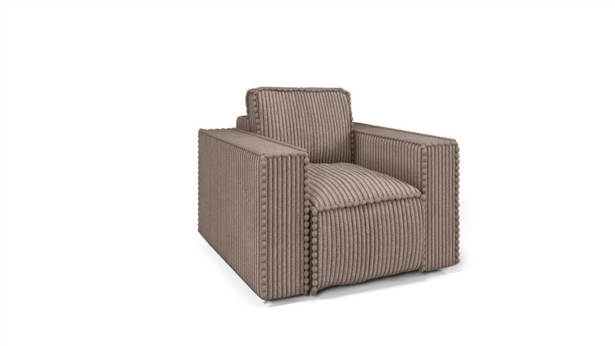 SOFASET Vajana 3-2-1 - Beige, Holzwerkstoff/Textil (240/86/102cm) - Fun Möbel