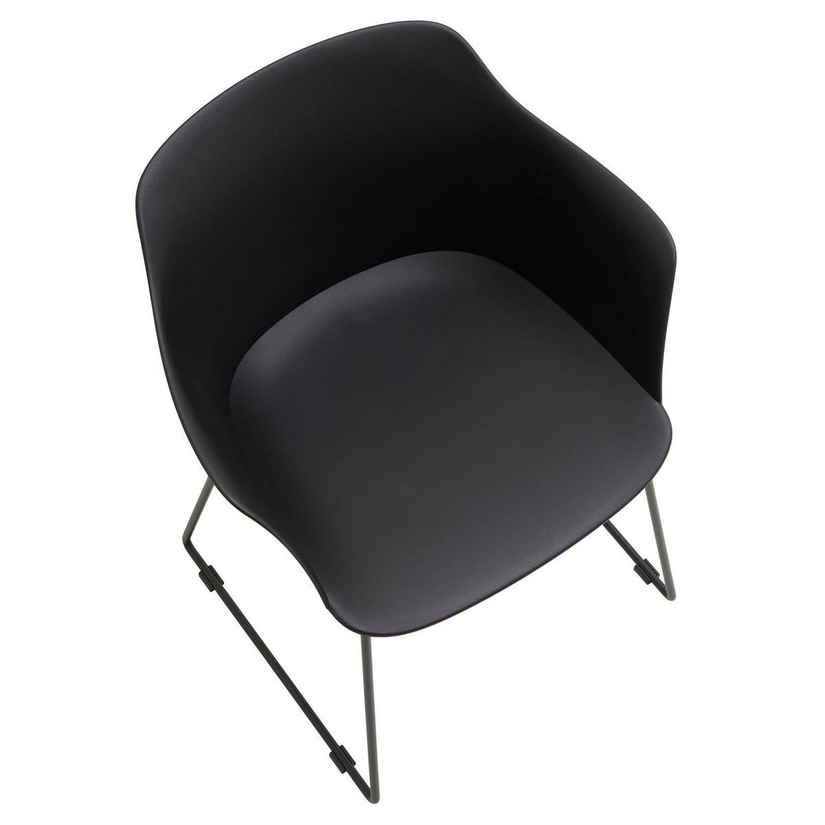GARTENSTÜHLE FORO 4er-Set schwarz - Schwarz, Textil (58/82/52cm) - IDIMEX