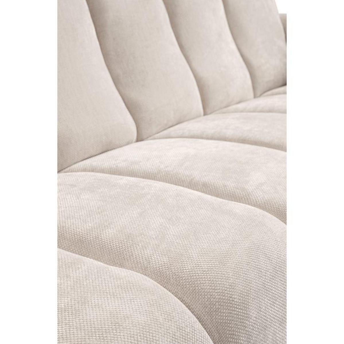 SITZGARNITUR Volare Sofas+Sessel, ohne Schlaffunktion, Hellbeige - Beige/Schwarz, Textil/Metall (220/83/98cm) - Beautysofa