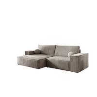ECKSOFA Corunia Xs - Hellbraun, Holzwerkstoff/Textil (255/148cm) - Fun Möbel