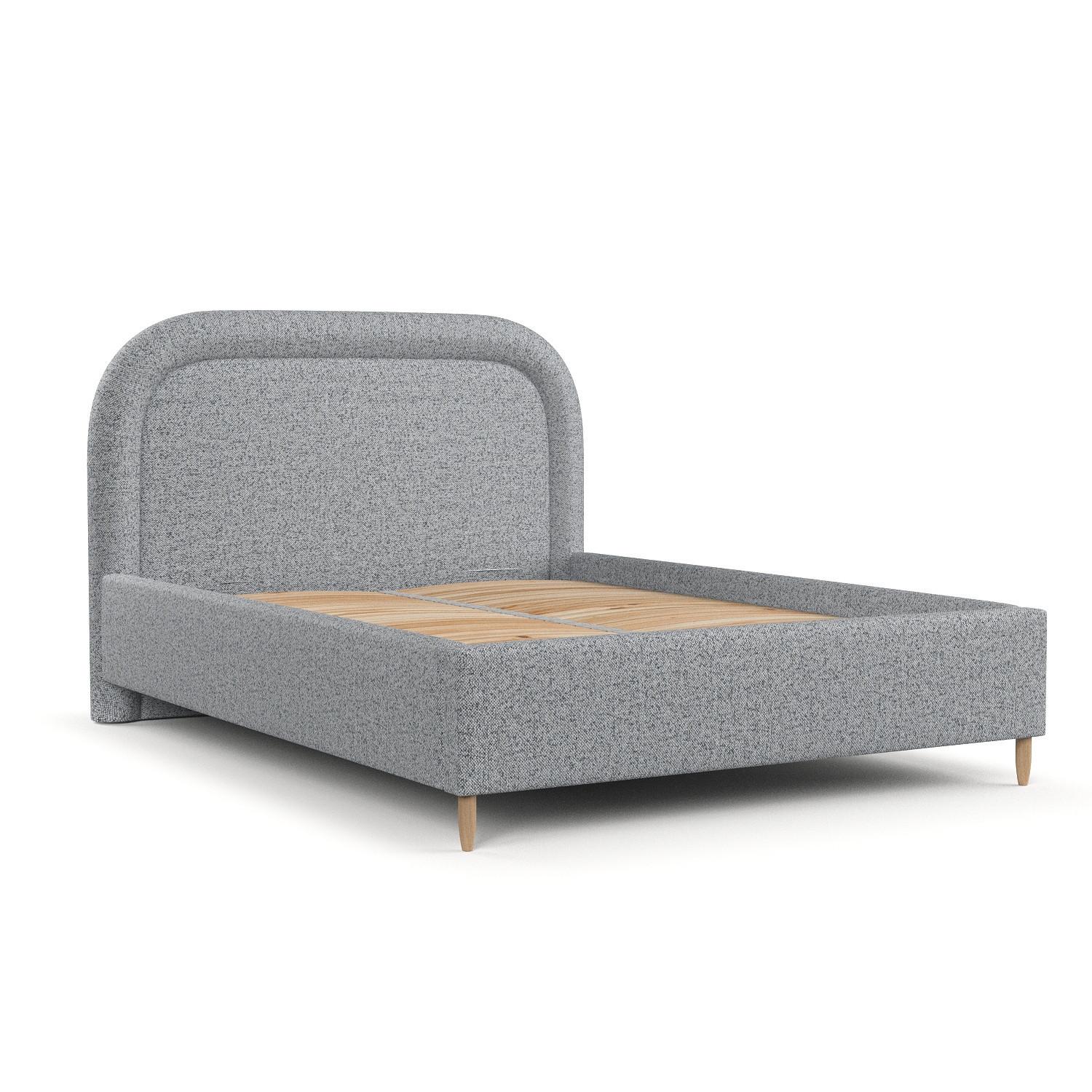 POLSTERBETT Zoya 140/200 cm Grau im Riva Stoff - Naturfarben/Grau, Holz/Holzwerkstoff (140/200cm) - AltaBeds