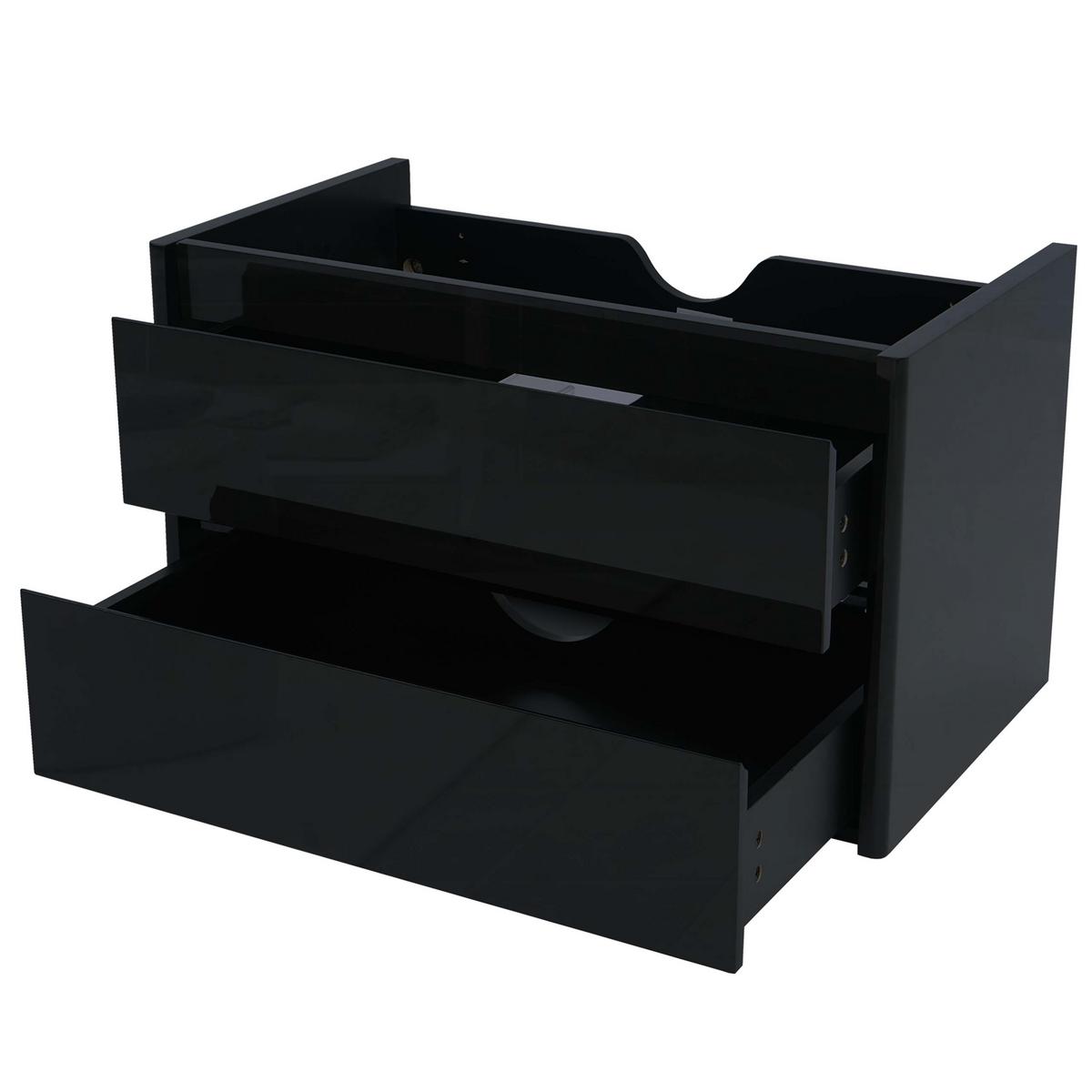 WASCHBECKENUNTERSCHRANK Schwarz - Schwarz, Holz (81/48/47cm) - MCW