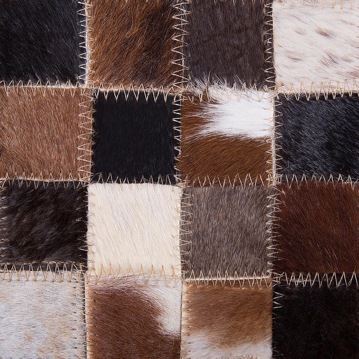 KURZFLOR-TEPPICH Konya 230/160 cm - Multicolor, Fell (160/230cm) - Beliani