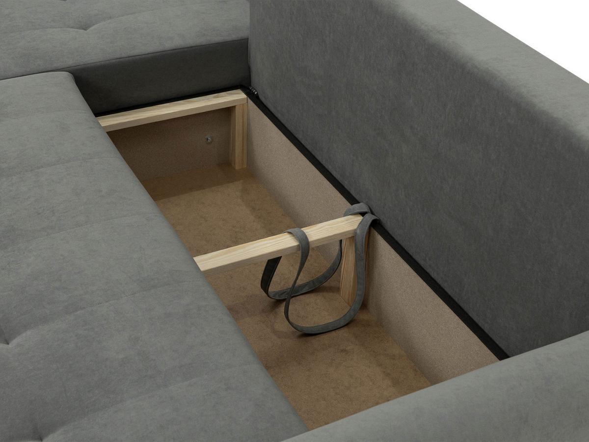 ECKSOFA Sprint - Schwarz/Naturfarben, Holz/Kunststoff (230/149cm) - MIRJAN24
