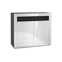 KOMMODE Valencia Weiß Hochglanz / Weiß Hochglanz - Weiß Hochglanz, Holzwerkstoff (108/92/40cm) - Vladon