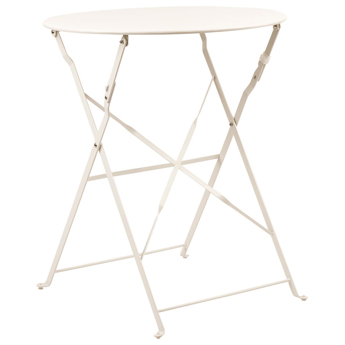 BISTRO-SET Metall Cremeweiß Fiori - Weiß, Metall - Beliani