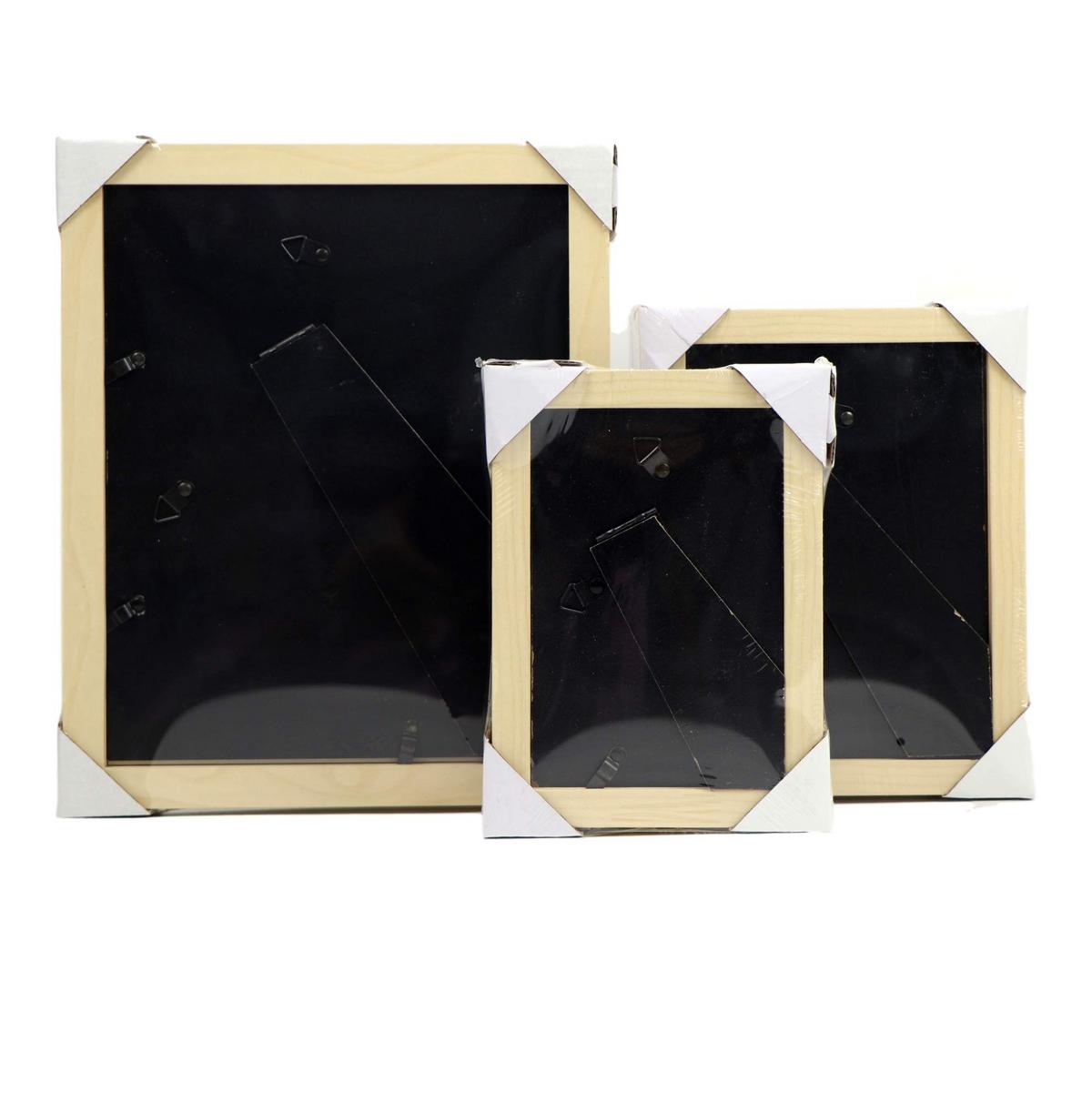 RAHMEN Set mit 10 aus MDF und Acrylglas Schutz und Aussteller für Fotografien, Bilder, Poster, Gemälde Farbe Hellholz 20x25, 13x18, 10x15 cm - Beige, Holz (20/3cm) - Nacnic