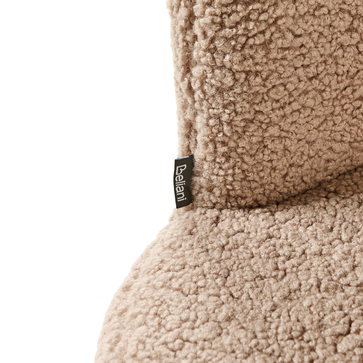 SESSEL Bouclé Beige Lovelock - Beige, Textil (67/86/70cm) - Beliani