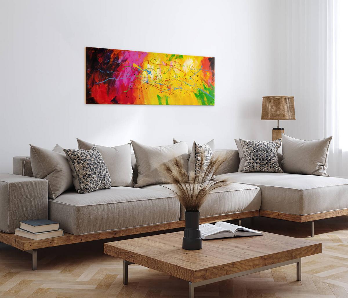 ÖLGEMÄLDE 150/50 cm - Multicolor, Holz/Textil (150/50cm) - KUNSTLOFT
