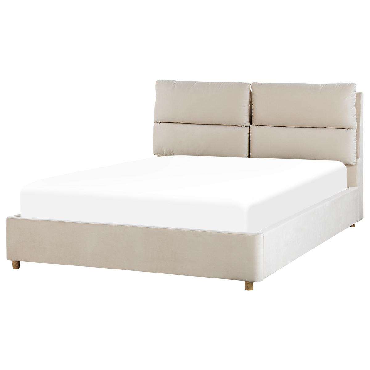 POLSTERBETT 140/200cm Helles Beige Batilly - Beige, Textil (140/200cm) - Beliani