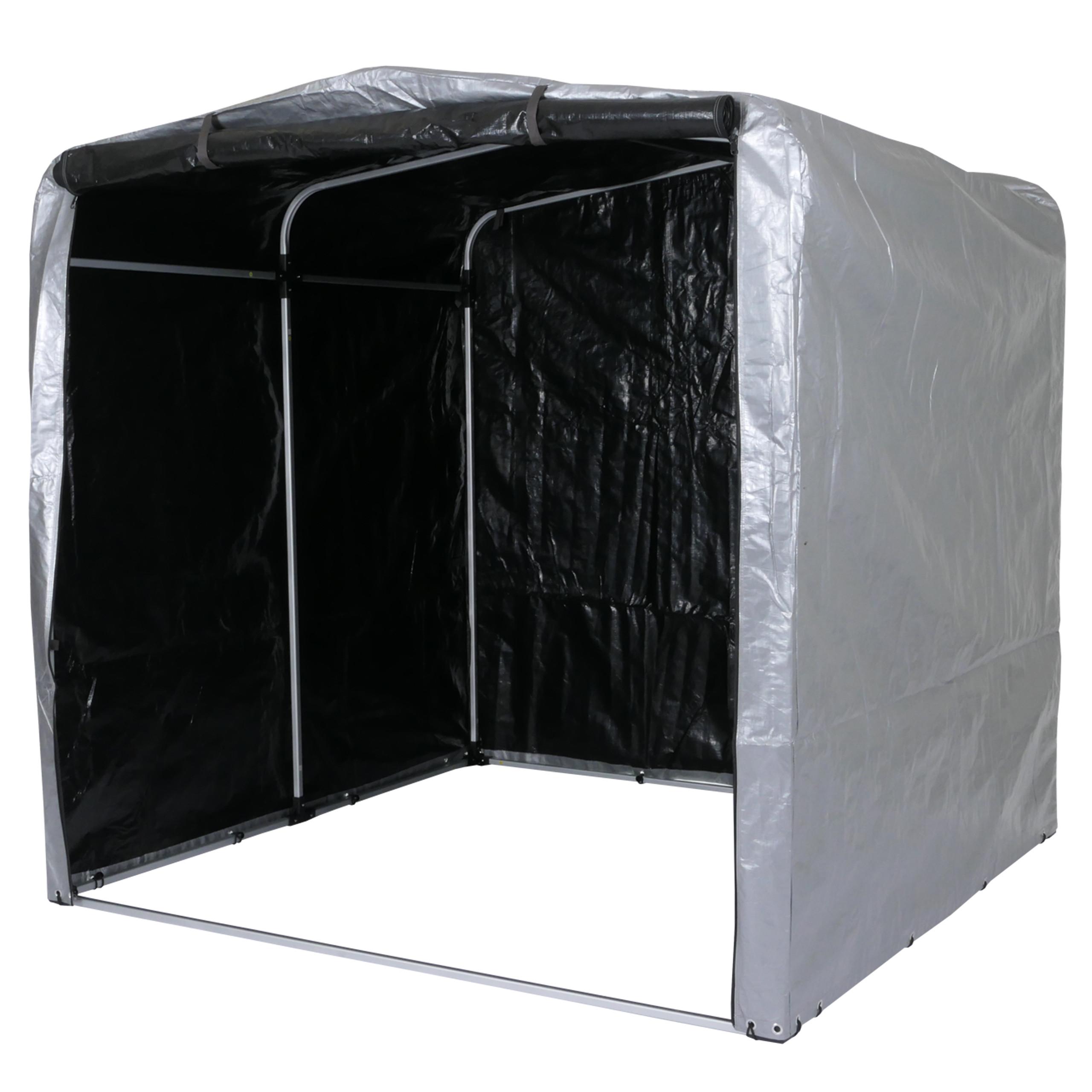 FAHRRADGARAGE Silber - Silberfarben, Metall (201/201/201cm) - MCW