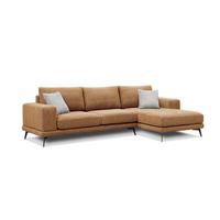 ECKSOFA MEDIOLANE 4-Sitzer, orange - Orange, Holzwerkstoff/Textil (282/219cm) - Wozimo