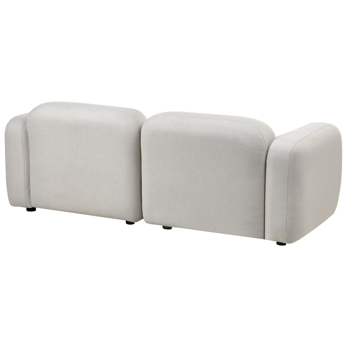 3-SITZER-SOFA Stoff Hellbeige Afoss - Beige, Textil (195/71/94cm) - Beliani