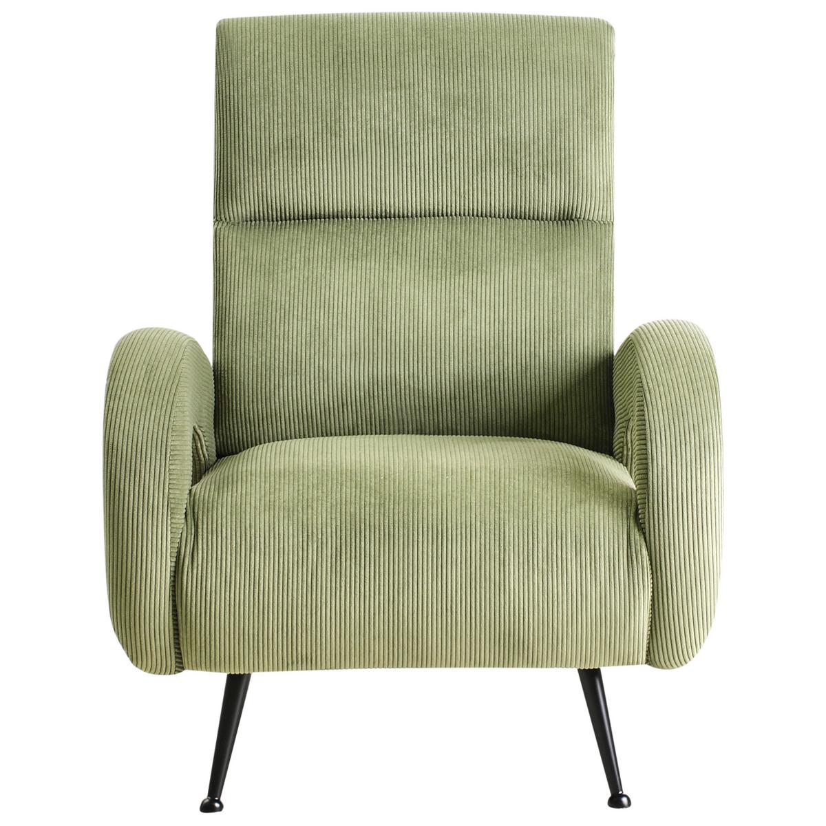 SESSEL Cord Grün Svalov - Grün, Textil (77/93/75cm) - Beliani