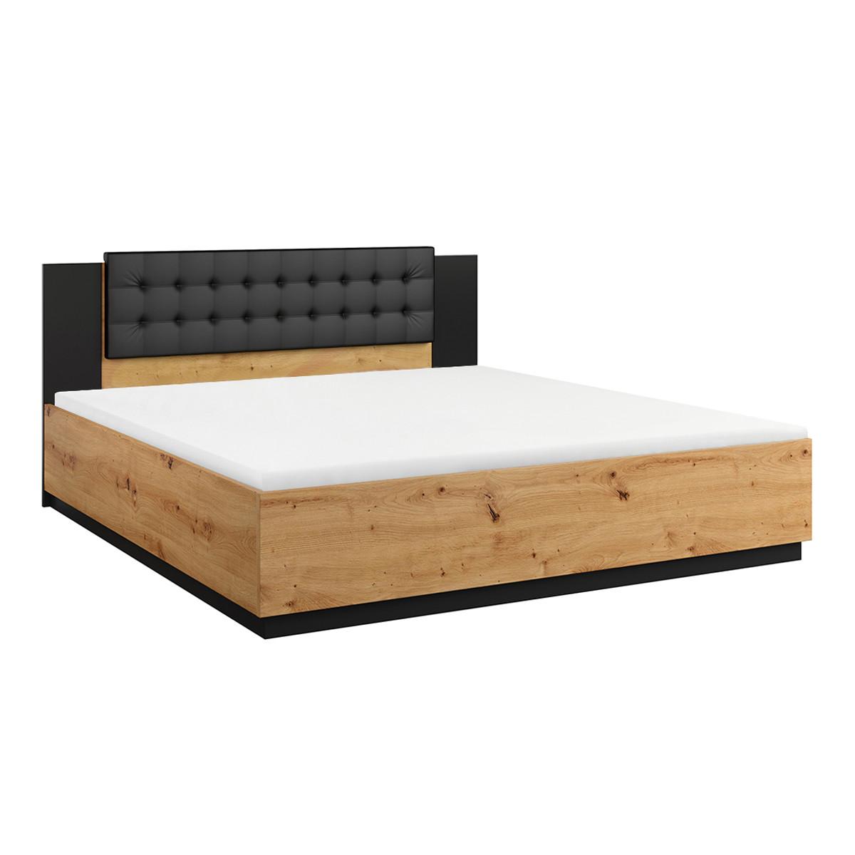 BOXBETT 160/200 Alec Holz und Schwarz - Schwarz, Holzwerkstoff (160/200cm) - Petits-meubles