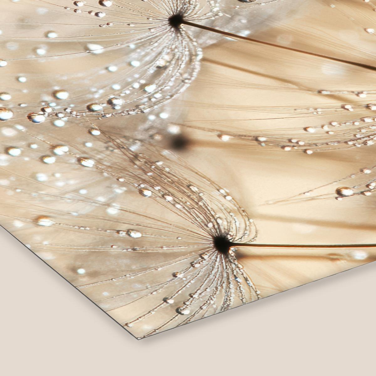 POSTER MIT RAHMENGERAHMTES BILD Löwenzahn - Abstrakt - Natur - Beige 40x30 cm - Braun, Papier (40/30cm) - MuchoWow