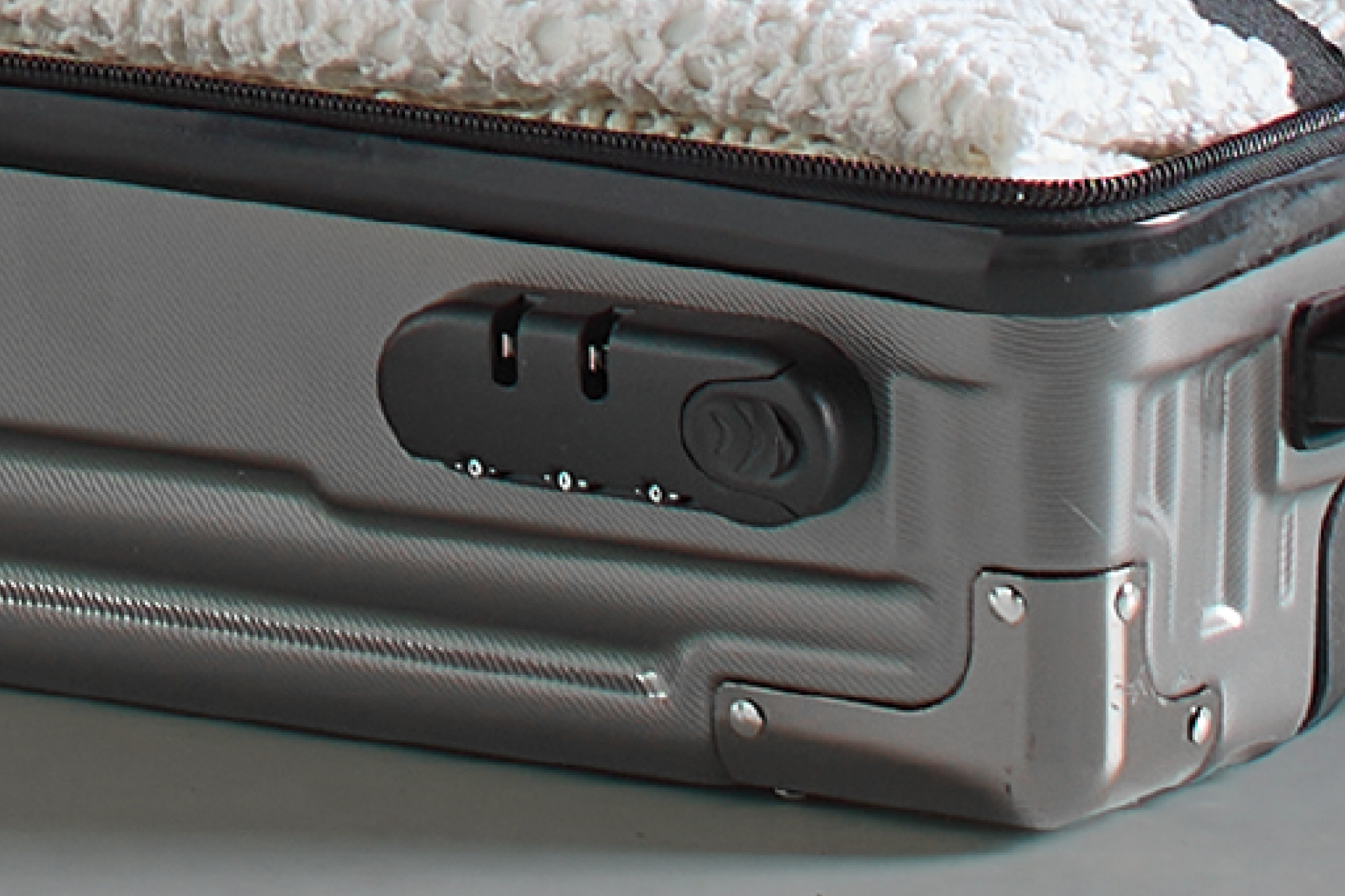 Reisekofferset dunkelgrau ABS Zahlenschloss