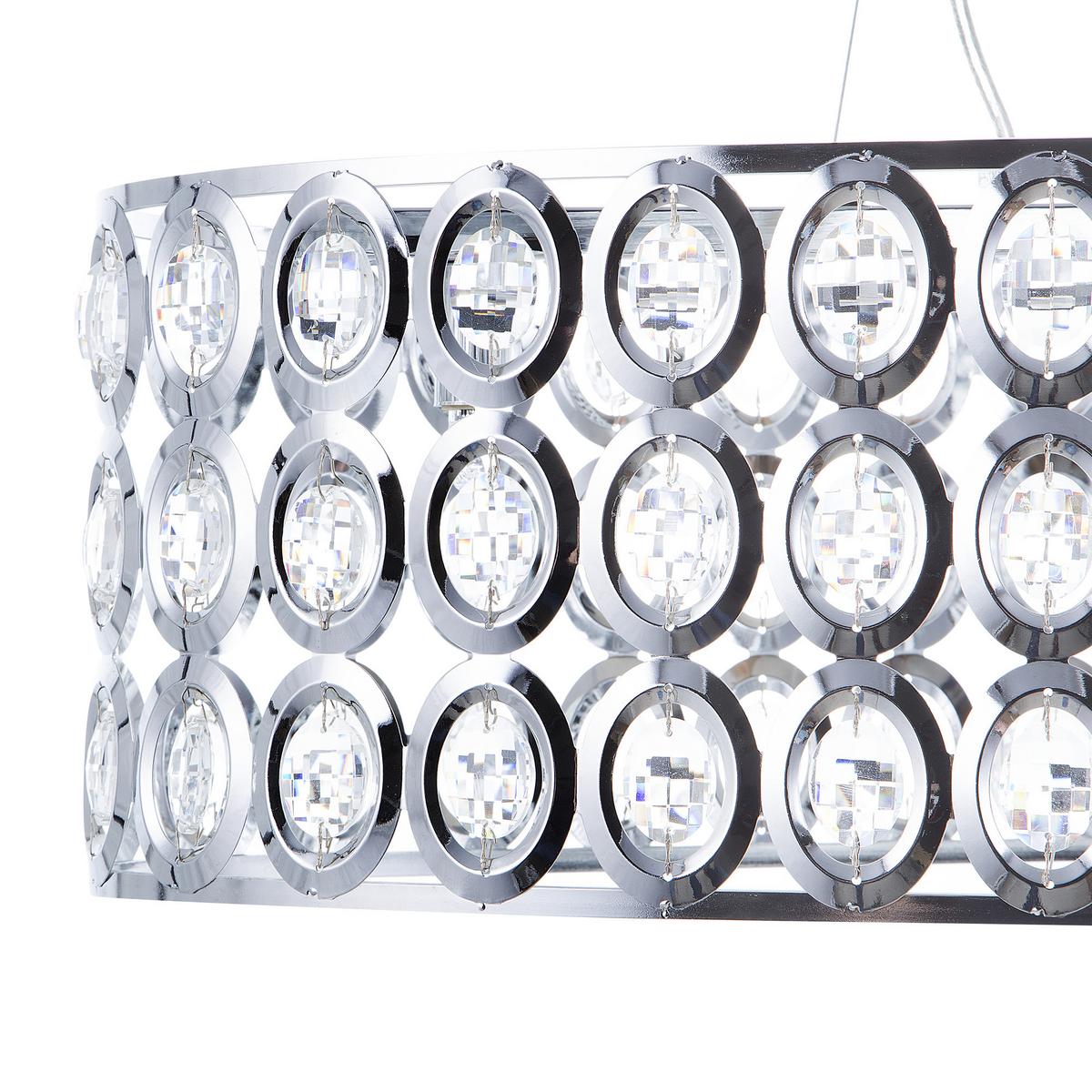 HÄNGELEUCHTE Tenna 93x29x133 cm - Silberfarben, Metall (29/93/133cm) - Beliani