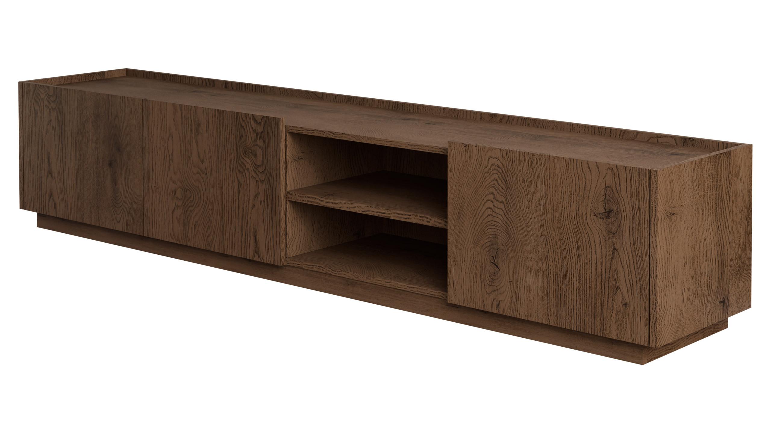 TV-LOWBOARD Mirtu 200 - Nussbaumfarben, Holzwerkstoff (200/37/40cm) - MIRJAN24
