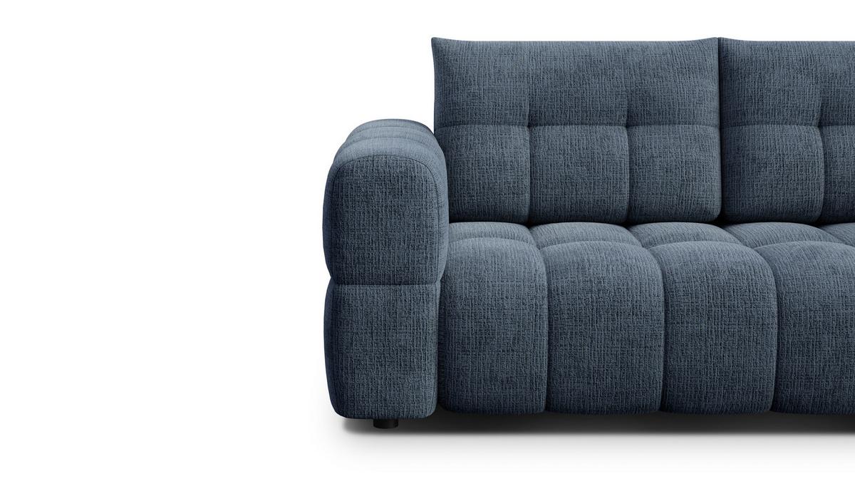 SOFA CLOUDI 2,5-Sitzer, marineblau - Blau/Schwarz, Holz/Textil (211/89/104cm) - Wozimo