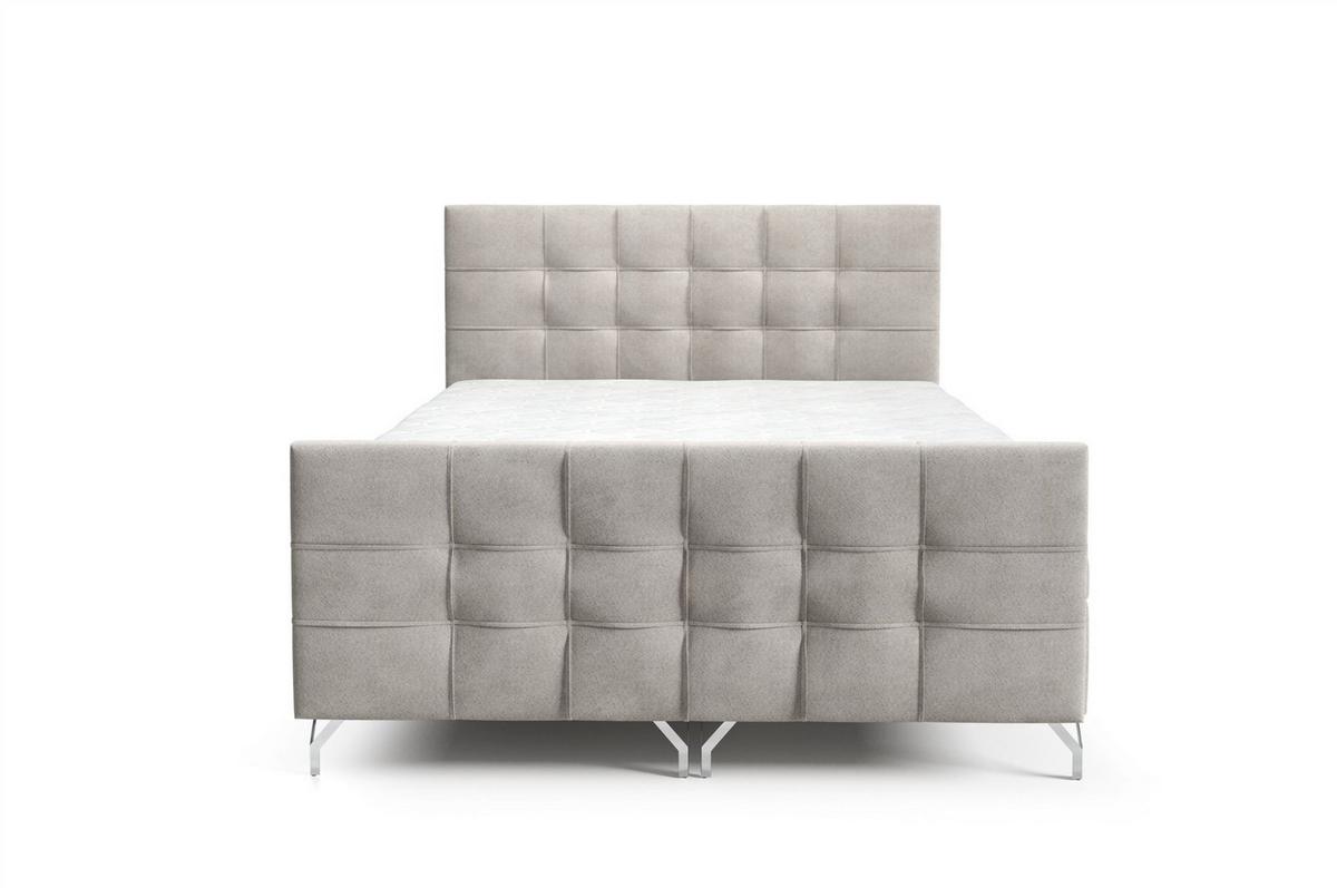 BOXBETT Perla In überlänge - Beige, Holzwerkstoff/Textil (180/220cm) - Fun Möbel