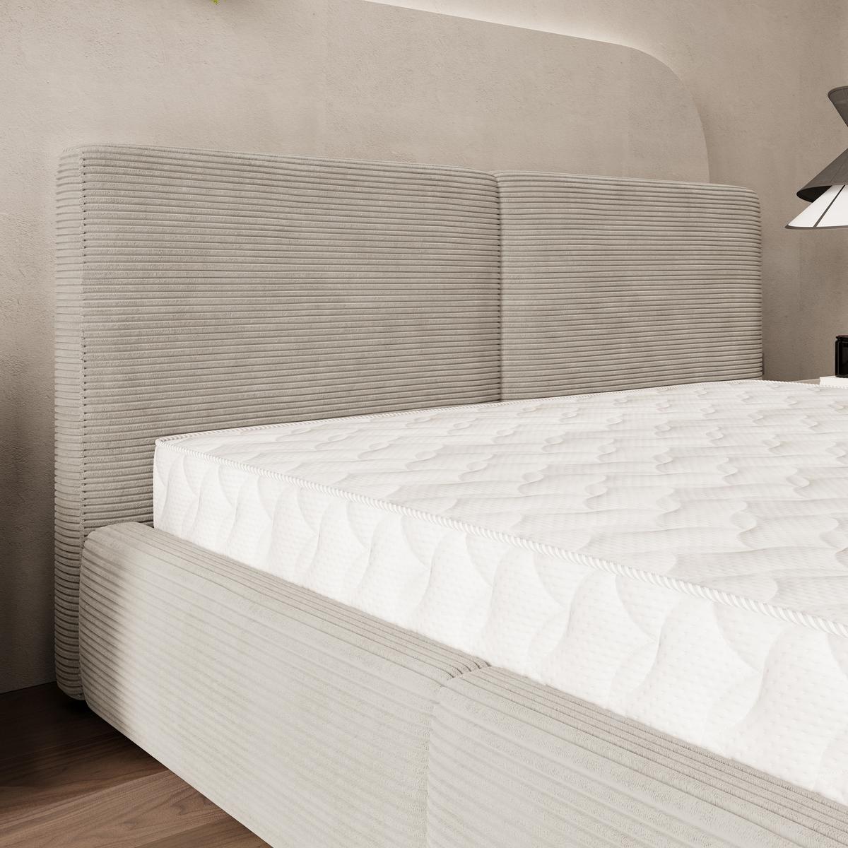 POLSTERBETT FELURO 180x200 cm mit Bettkästen - Creme - Creme, Holz (180/200cm) - MASSENO