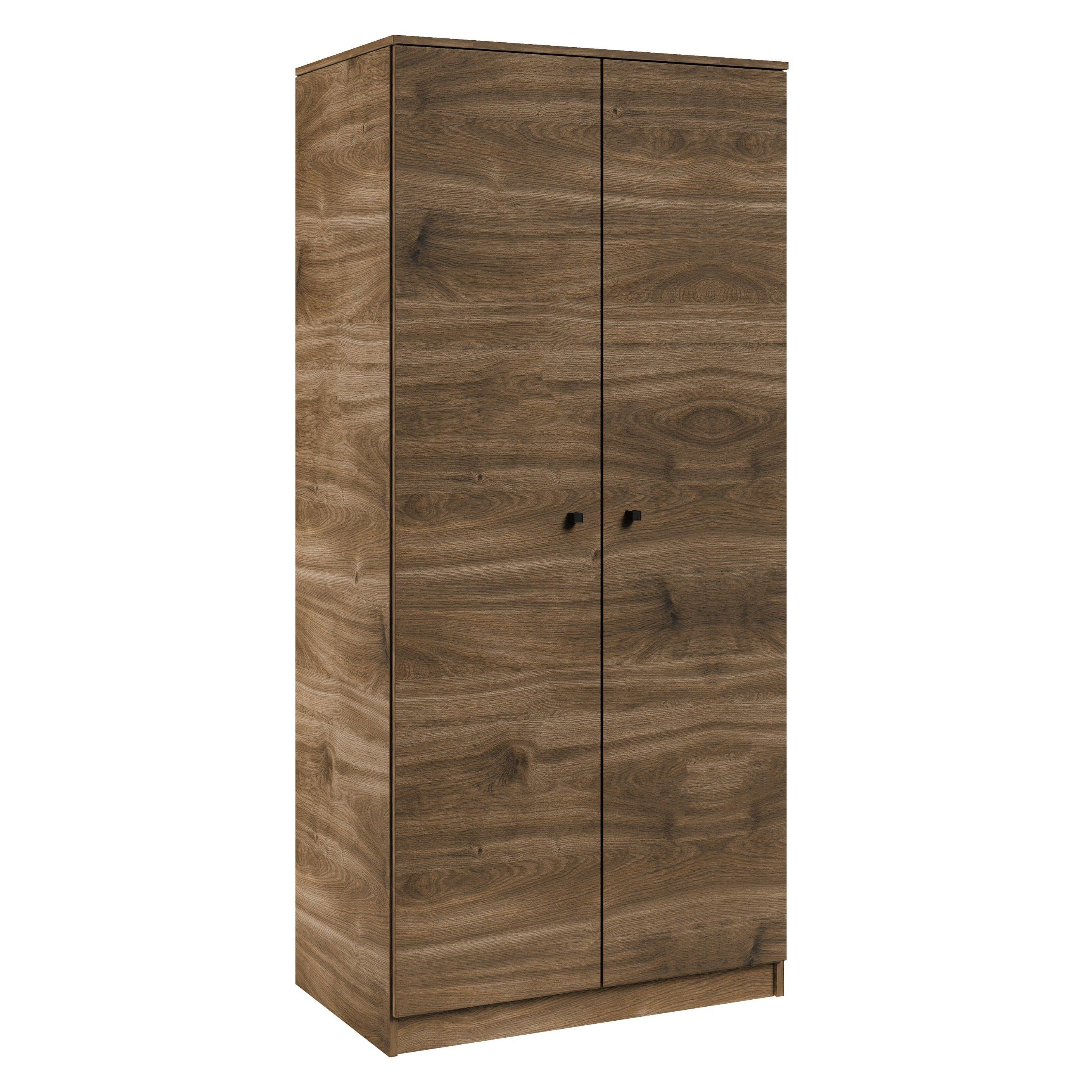 DREHTÜRENSCHRANK NESTOS 80/190/56cm 2-türig Braun - Braun, Holzwerkstoff (80/190/56cm) - MASSENO