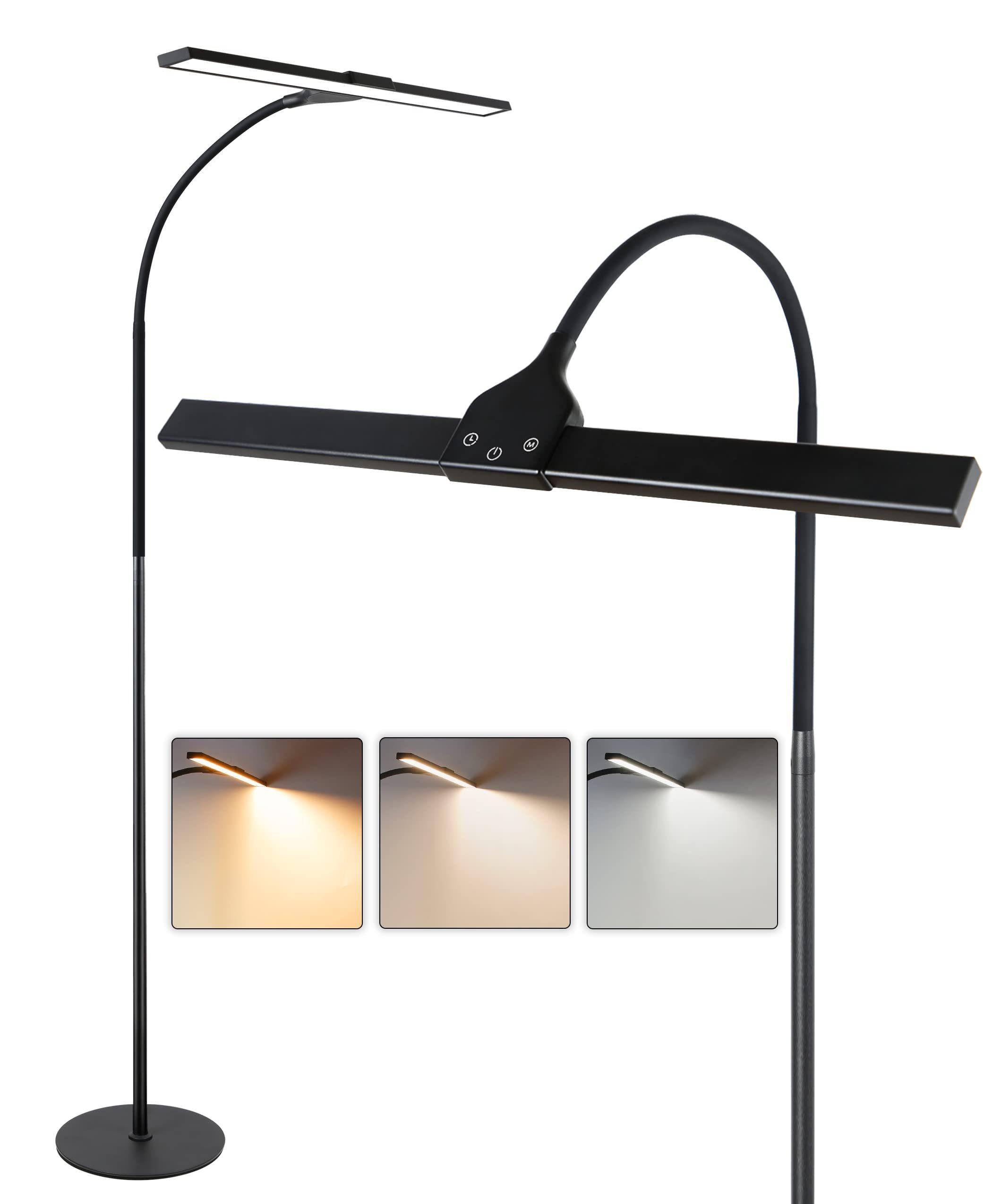 STEHLAMPE Leuchtmar 26.0/22.0/156.0 cm - Schwarz, Metall (156/26/22cm) - ZMH