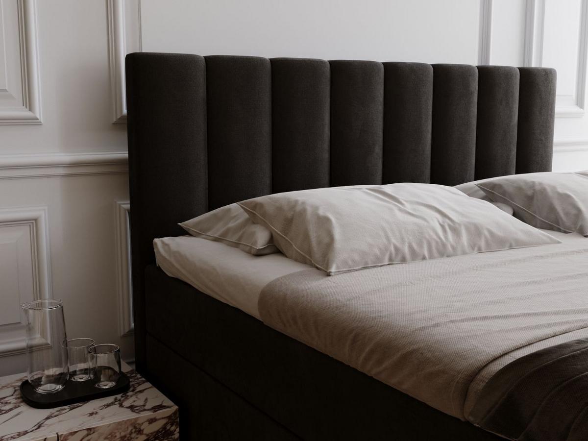 BOXBETT Mocca 140x200 Schwarz - Schwarz, Holz/Textil (140/200cm) - Graingold