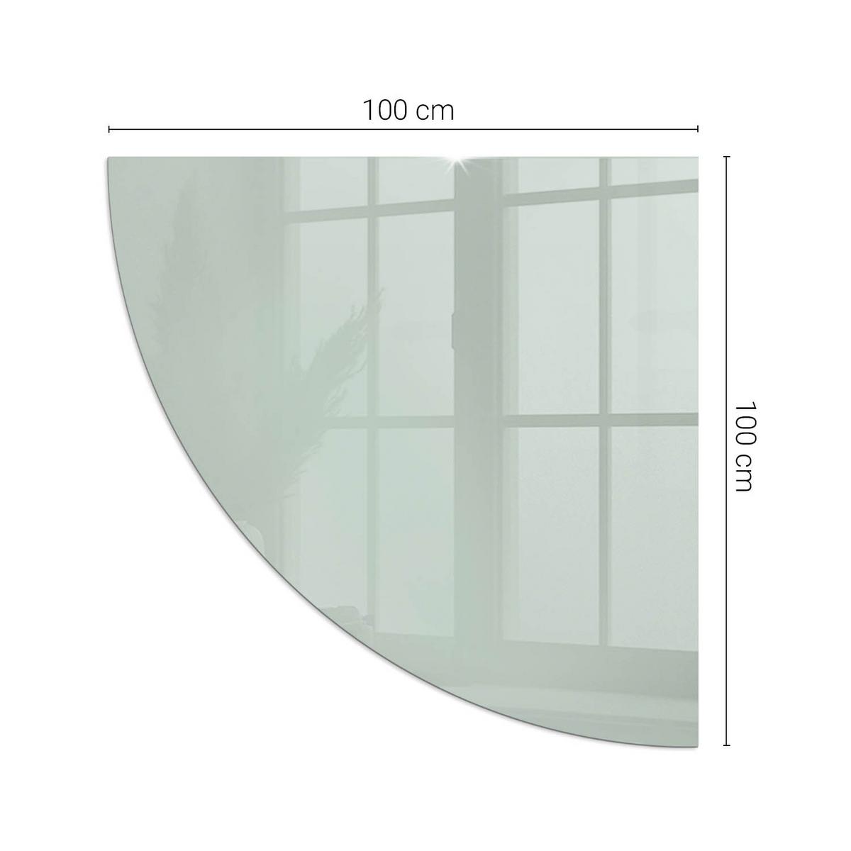 GLASPLATTE für Kamin 100x100 cm - Grün, Glas (100/100/0.4cm) - TULUP