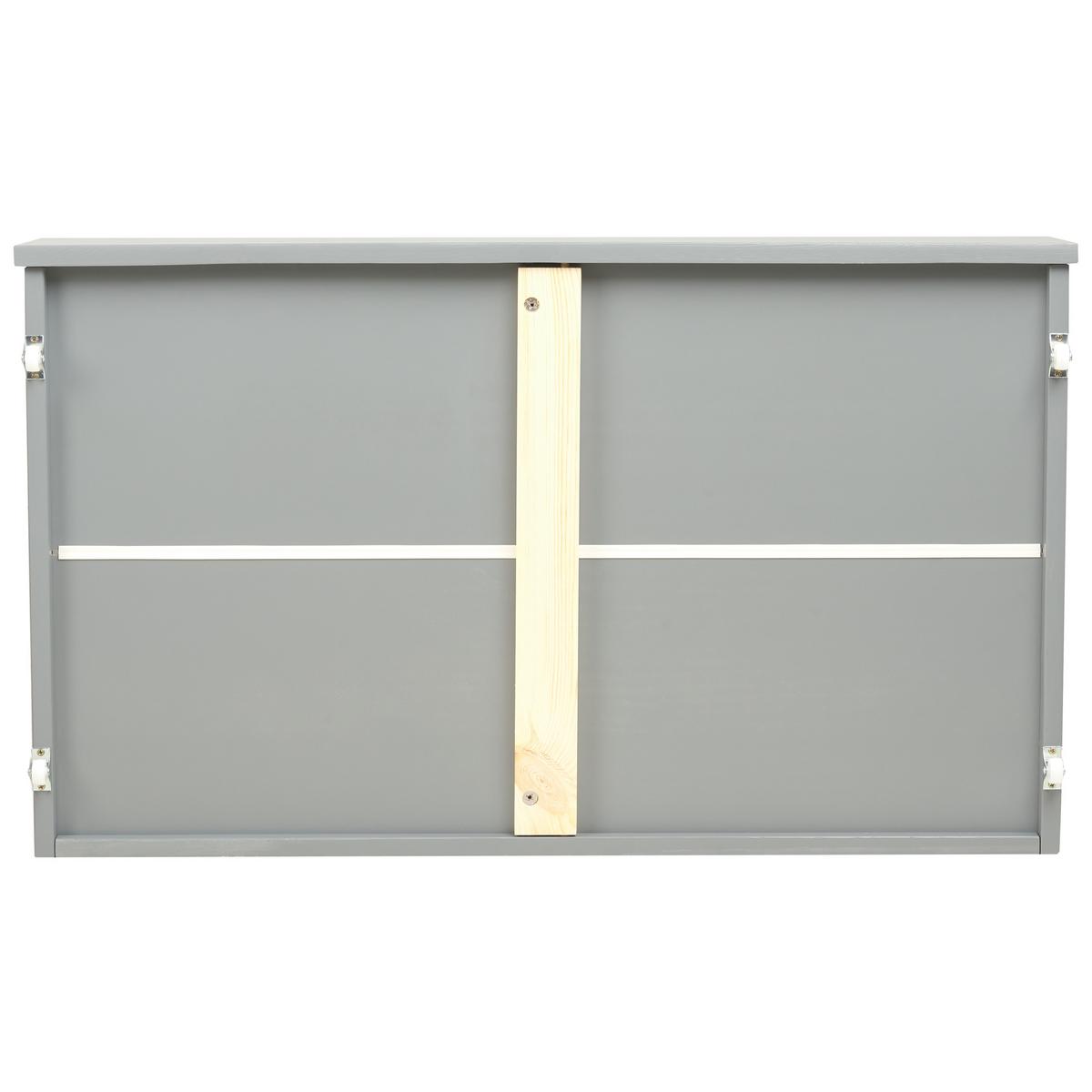 BETTSCHUBLADE 2er set Grau Rumilly - Grau, Holz - Beliani