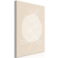KUNSTDRUCK Beige 40/60 cm - Beige/Weiß, Textil (40/60cm) - KUNSTLOFT