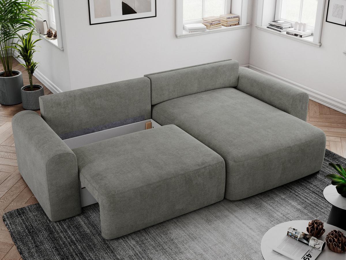 ECKSOFA NELSON Grau Struktur - Schwarz/Grau, Kunststoff/Textil (274/152cm) - MKS
