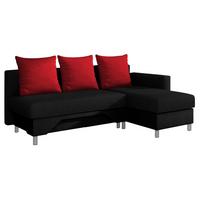 ECKSOFA Tom, Seite: Rechts - Rot/Schwarz, Holz/Kunststoff (215/133cm) - MIRJAN24