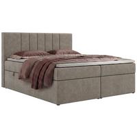 BOXBETT INERO 140/200 - Greige Stukture - Topper T25 - H3 - Greige/Schwarz, Kunststoff/Textil (140/200cm) - MKS