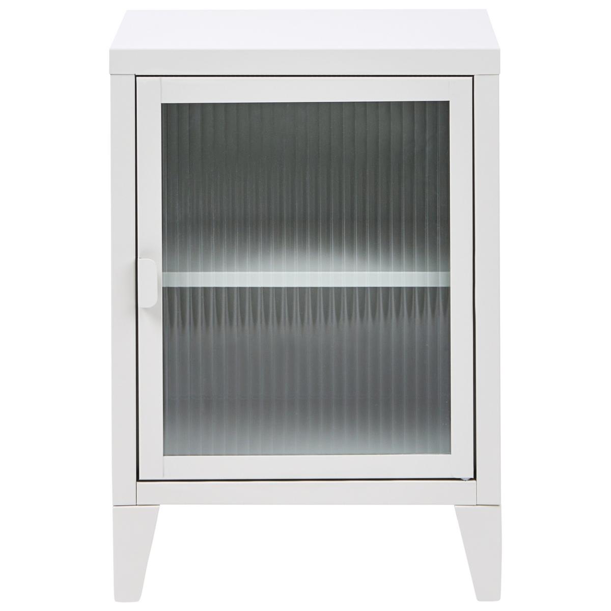BÜROSCHRANK Metall Hellgrau Oreti - Hellgrau/Grau, Metall (40/57/30cm) - Beliani