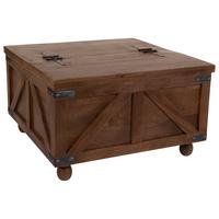 COUCHTISCH aus Holz 76x76x45 cm - Braun, Holz (76/76/45cm) - Wanderlust