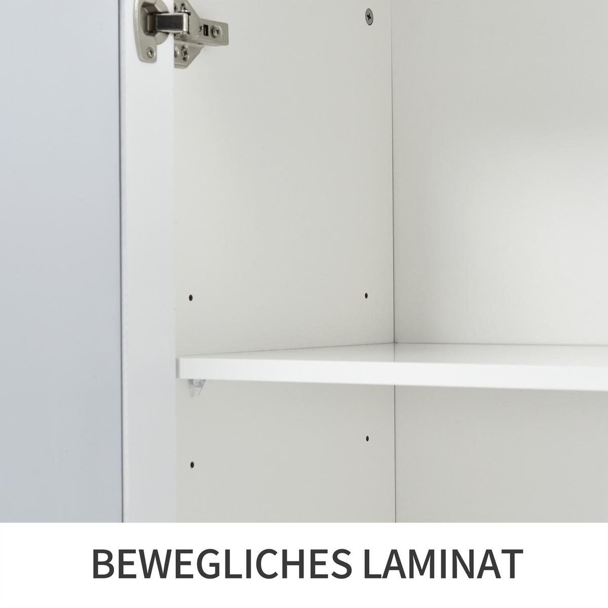 SIDEBOARD Weiß 160/40/84 cm - Weiß, Holz (160/84/40cm) - Urban Meuble