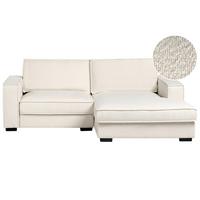 ECKSOFA Bouclé Hellbeige linksseitig Kolding - Beige/Schwarz, Textil (228/152cm) - Beliani