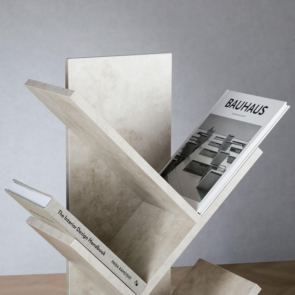 BÜCHERREGAL JULES Betonoptik - Grau, Holzwerkstoff (48/116/23cm) - IDIMEX