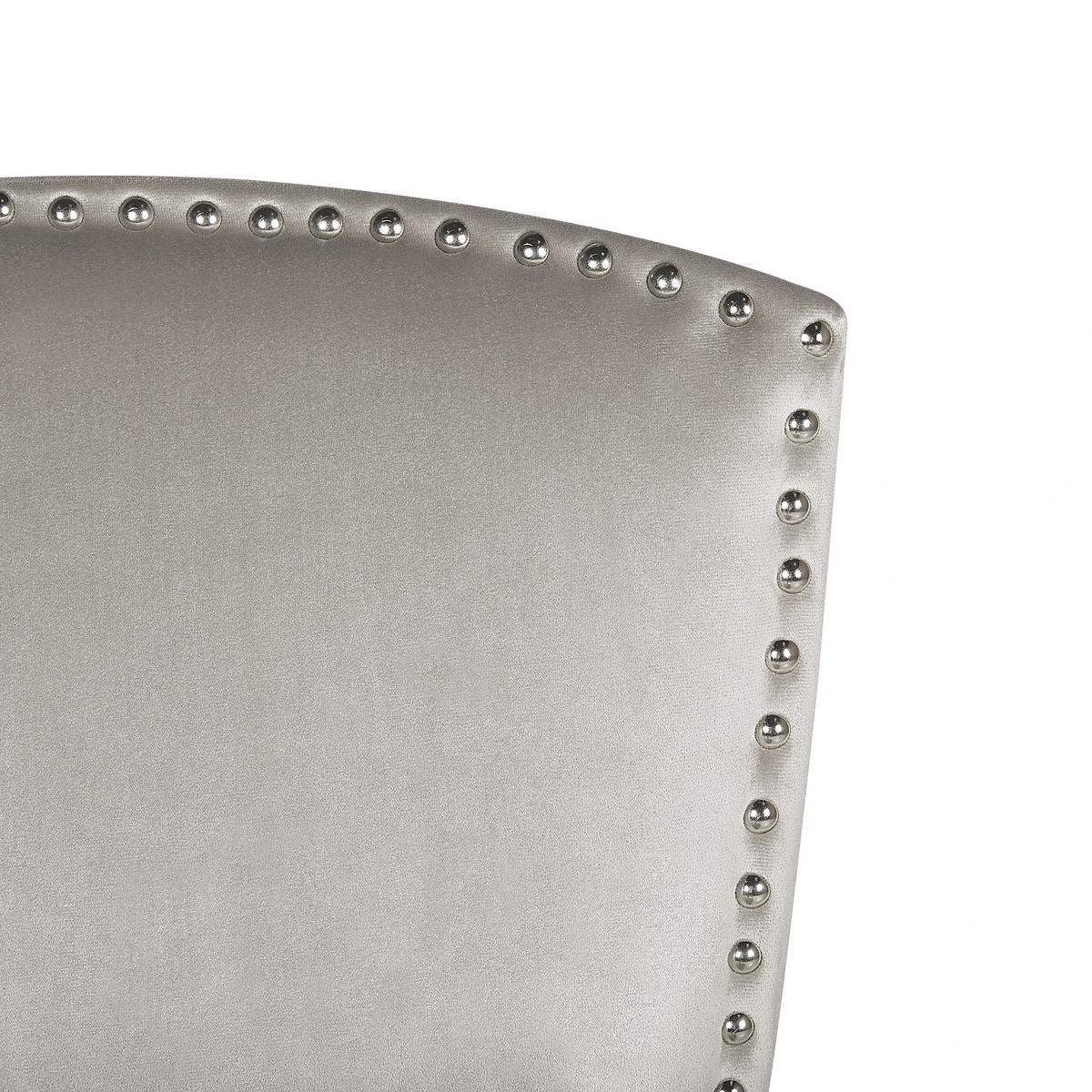 ESSZIMMERSTUHL 2er-Set Samtstoff Grau Piseco - Grau, Holz/Textil (48/97/62cm) - Beliani