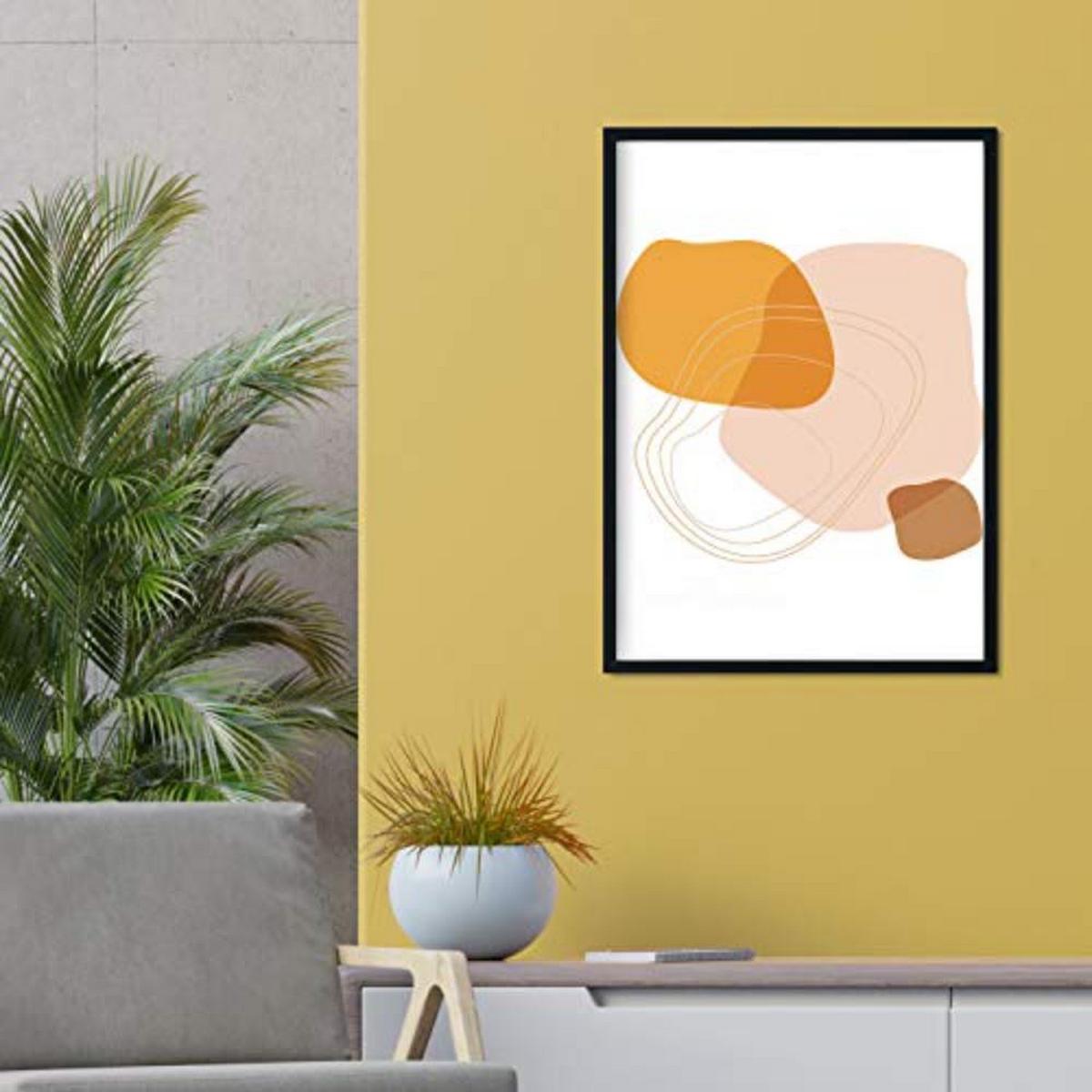 POSTER Set mit 4 abstrakten Collage Sahara Infinito Unendlichkeitsseiten A3 Schwarzer Rahmen - Schwarz, Papier (29.7/3cm) - Nacnic
