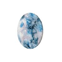 RUNDES BILD Blau 40/40 cm - Blau/Weiß, Textil (40/40cm) - KUNSTLOFT
