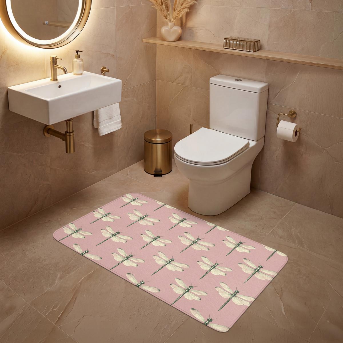WC-VORLEGER Lillibells - Muster - Rosa WC Teppich 120x60 cm - Rosa, Textil (120/1cm) - OnlyWow