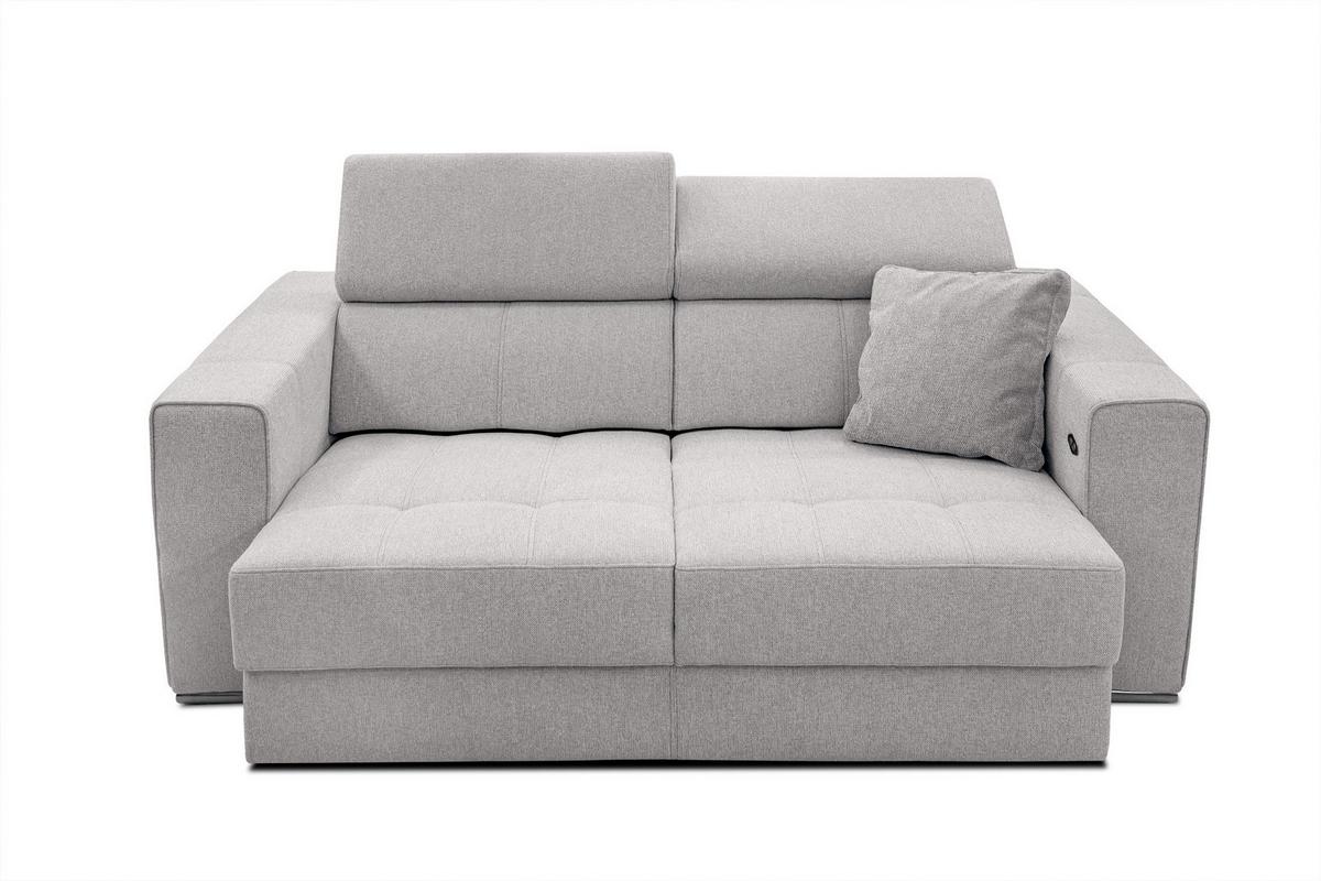 SOFA QUARTZ 3-Sitzer mit Ausziehsitz, creme - Creme, Holzwerkstoff/Textil (202/80/102cm) - Wozimo