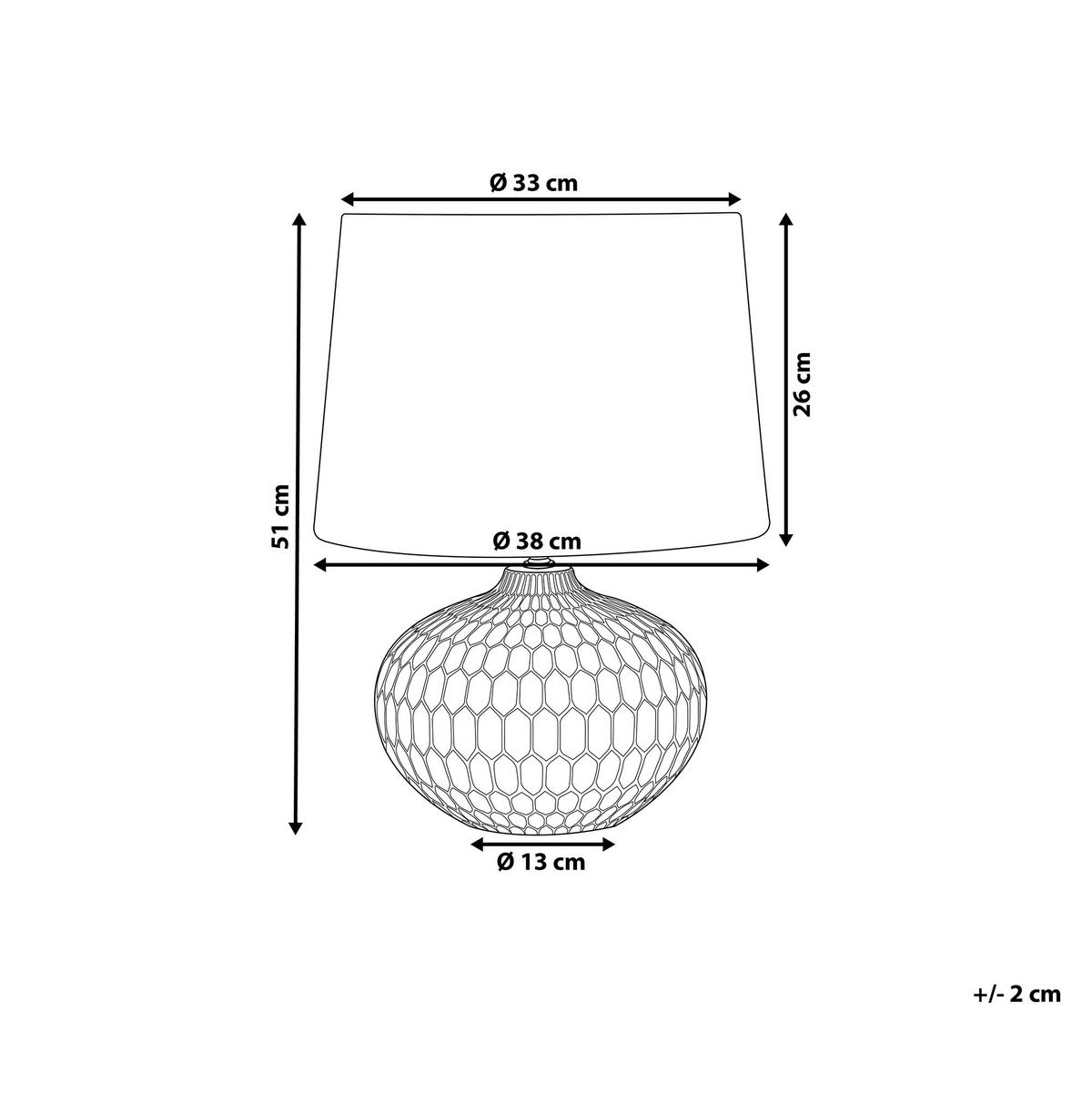 TISCHLAMPE Pirita 38/38/51 cm - Goldfarben, Keramik (38/38/51cm) - Beliani
