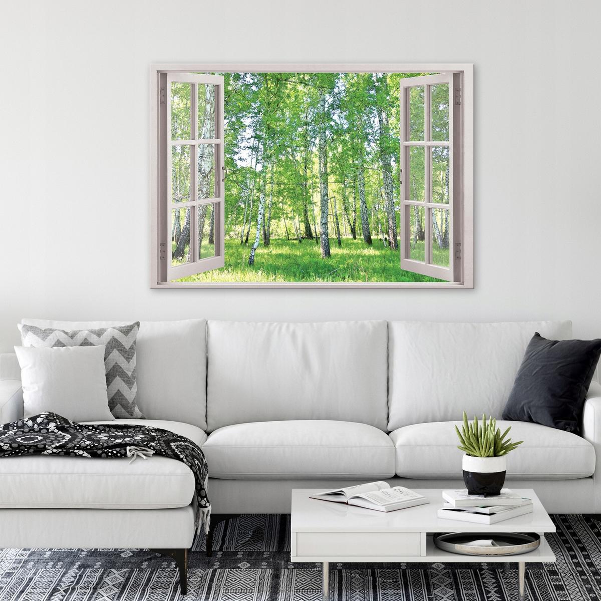 BILDER auf Leinwand Wald Natur Modern 80x60 - Multicolor, Holzwerkstoff (80/60cm) - Wallarena