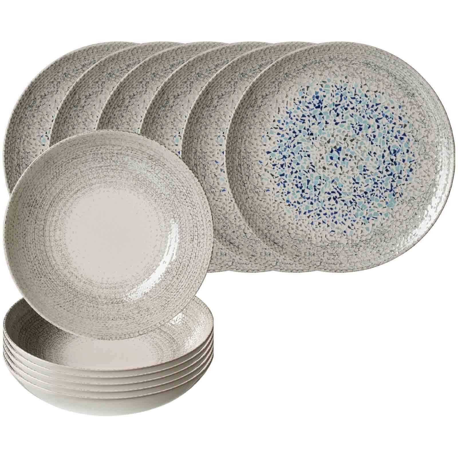 TAFELSERVICE Rimini grau 12-tlg. - Grau, Keramik (2/2/2cm) - Ritzenhoff Breker