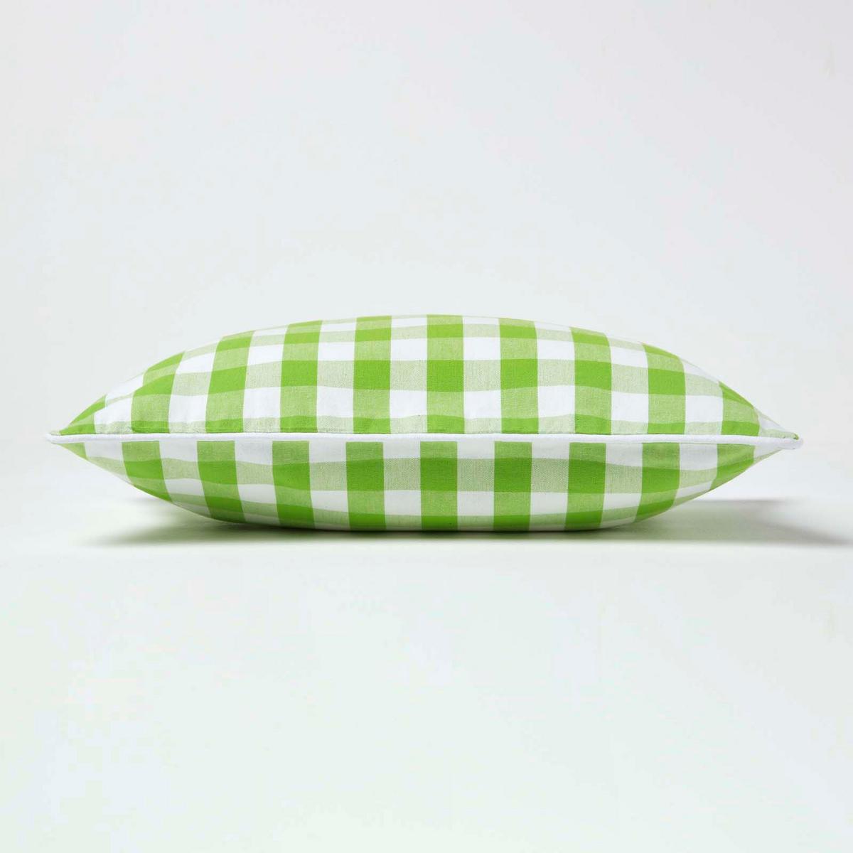 KISSENHÜLLE Karo-Muster 30/50 cm, 100% Baumwolle - Grün, Textil (30/50cm) - Homescapes