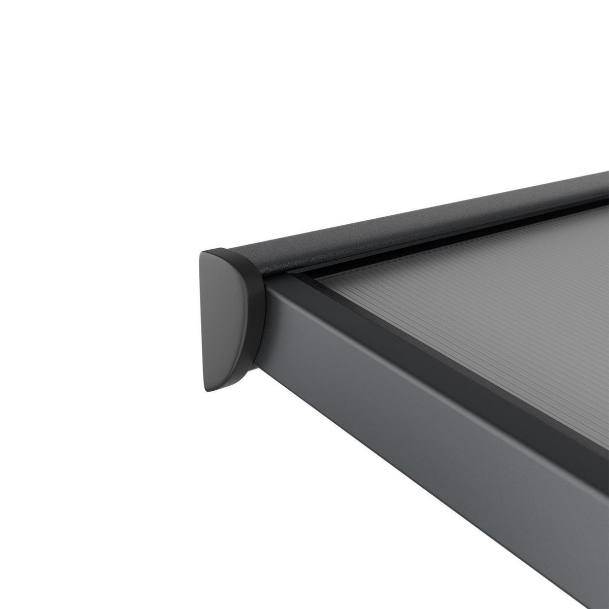 TERRASSENDACH Borneo Aluminium 6x3m dunkelgrau - Dunkelgrau, Metall (617/300/300cm) - Juskys
